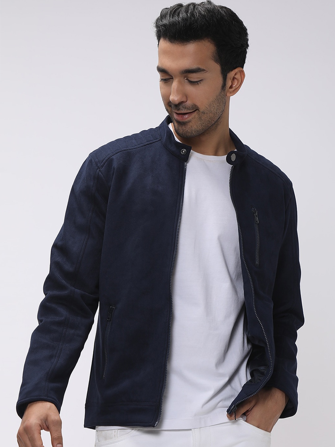 

Mufti Men Navy Blue Outdoor Tailored Jacket