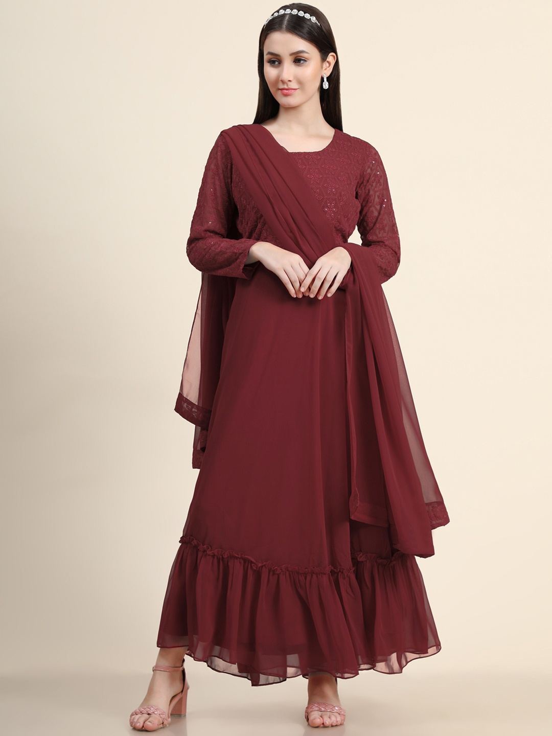 

KALINI Women Maroon Maxi Dresses