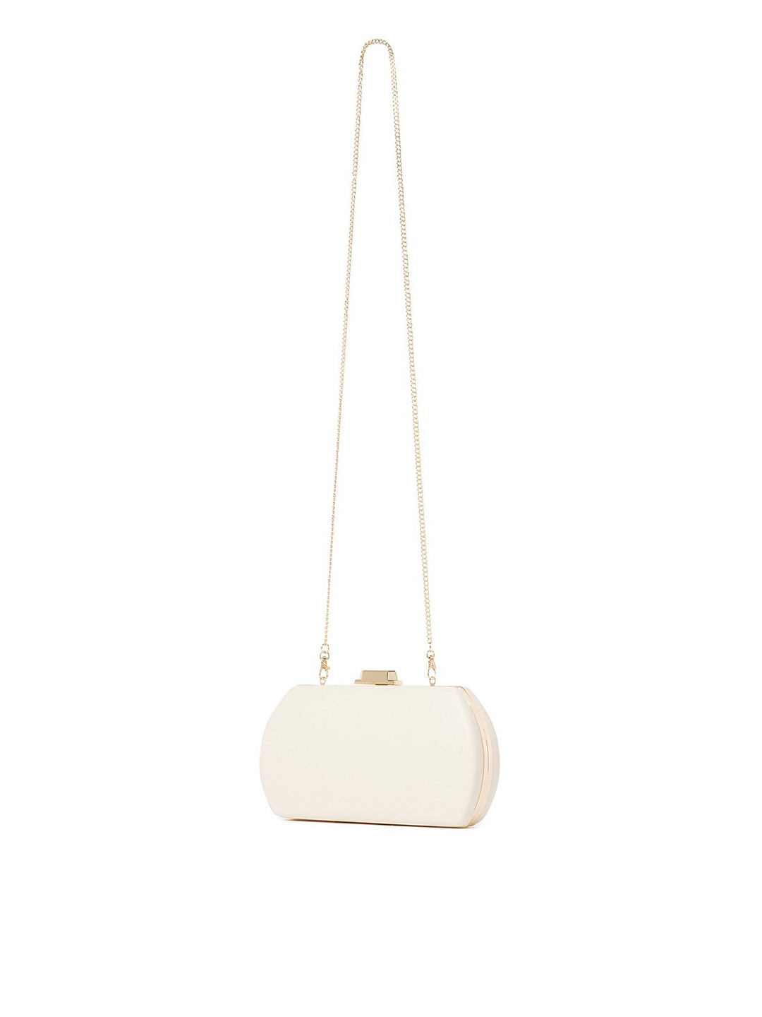 

Forever New Women Off White Box Clutch