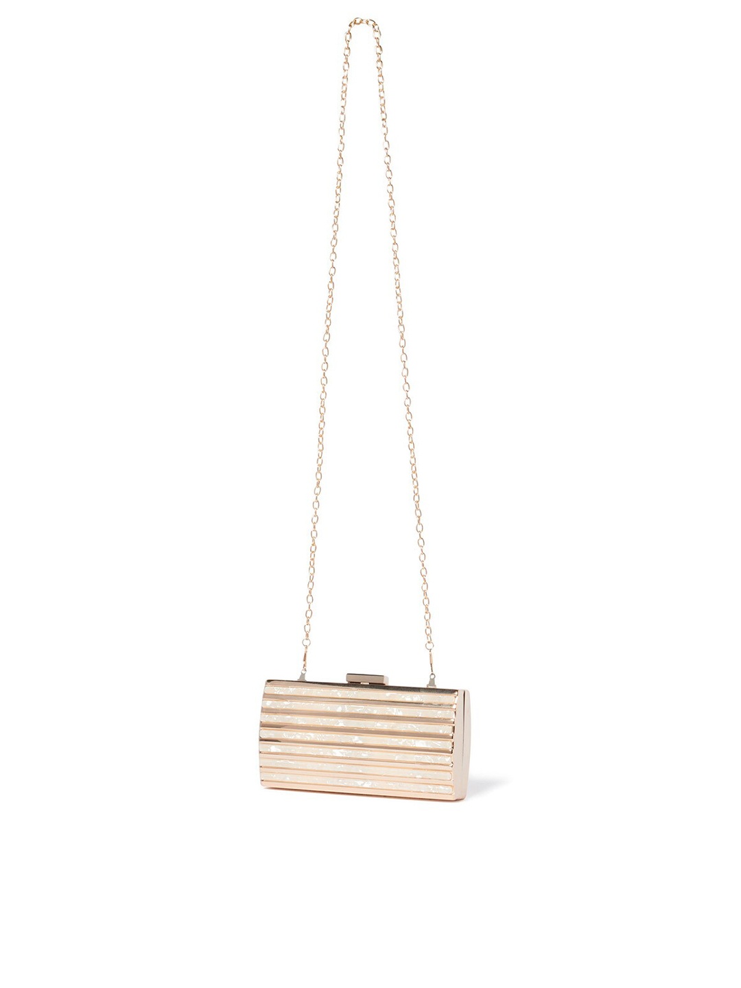 

Forever New Women Gold-Toned Box Clutch