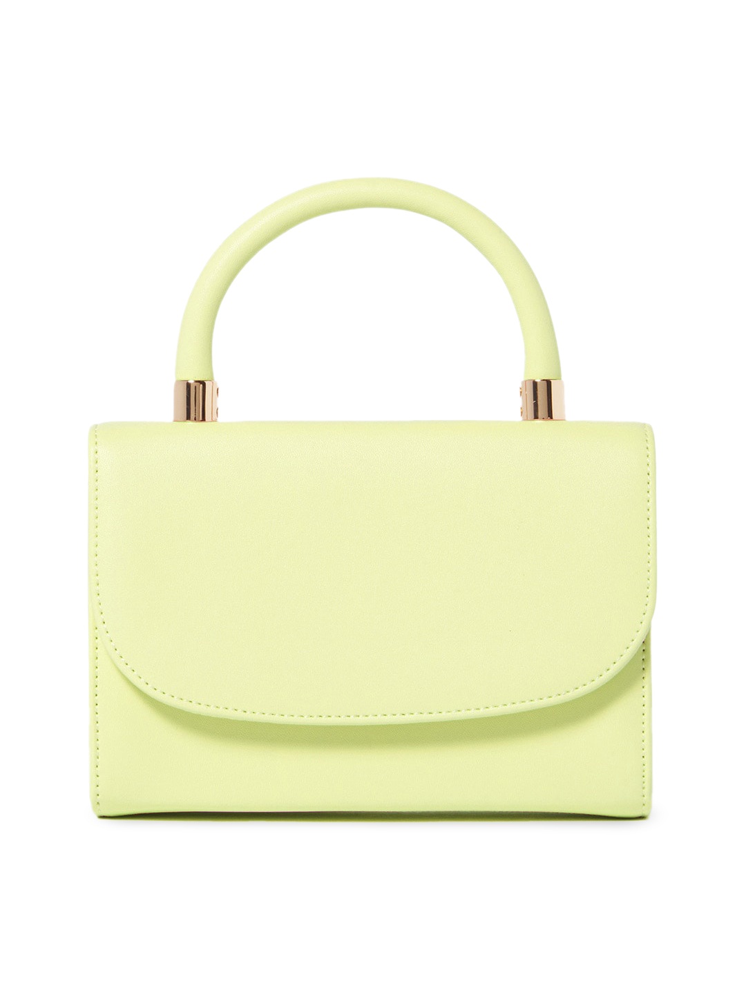 

Forever New Women Green PU Structured Handheld Bag