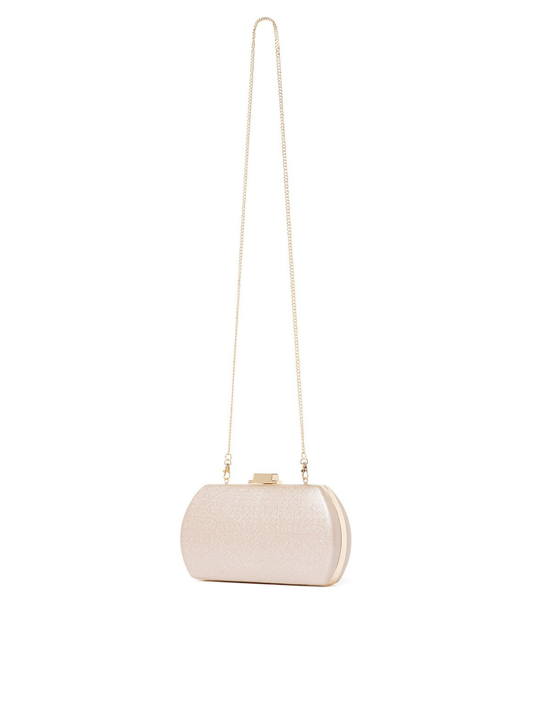 

Forever New Women Gold-Toned Embellished Box Clutch