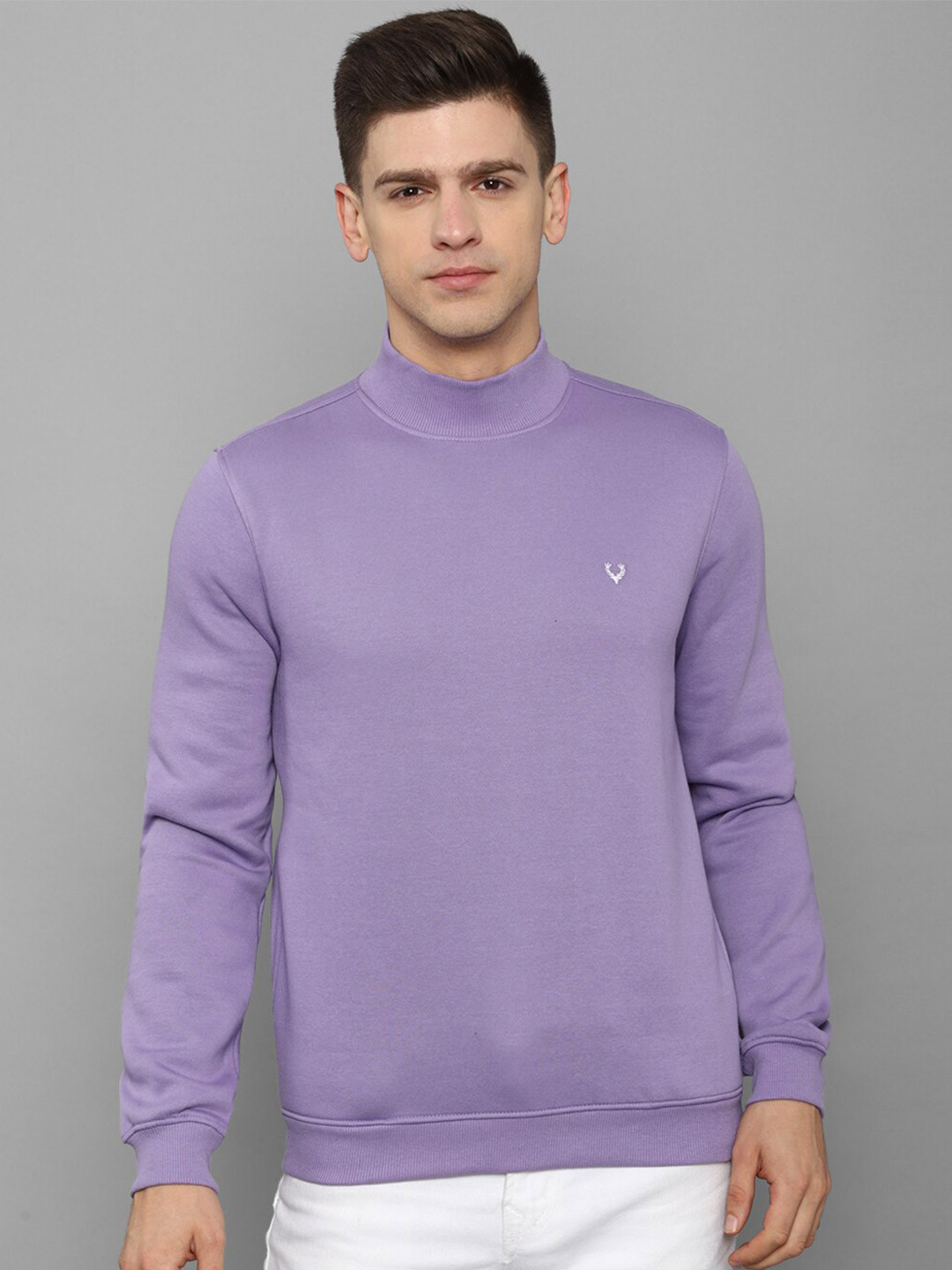

Allen Solly Men Purple Pure Cotton Sweatshirt