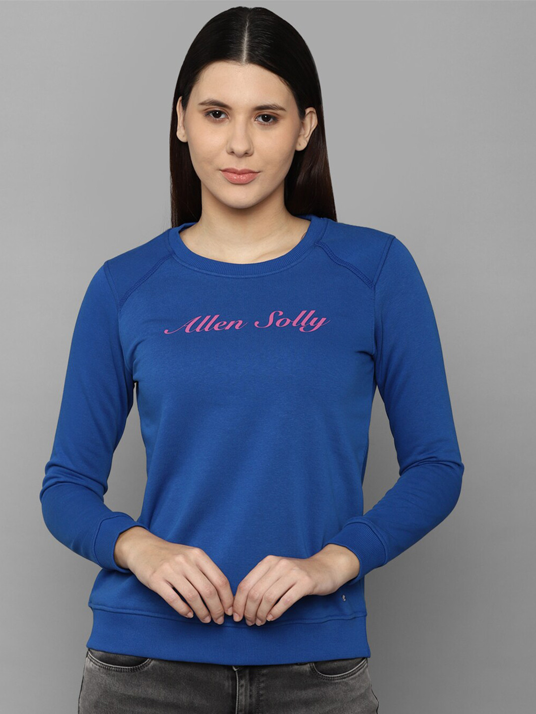 

Allen Solly Woman Women Blue Printed Sweatshirt