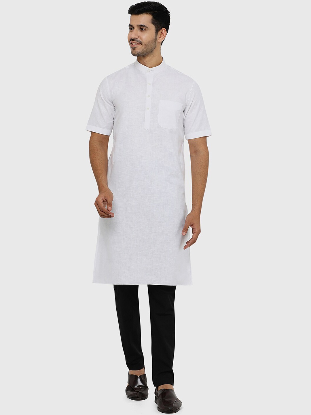 

Modi Kurta Men White Cotton Kurtas
