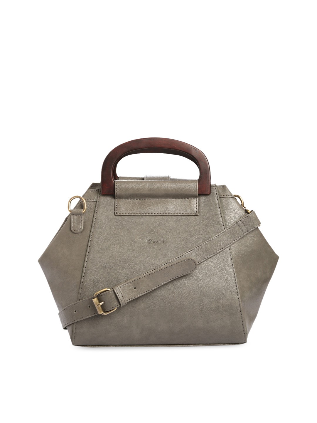 

RASHKI Grey Structured Handheld Bag