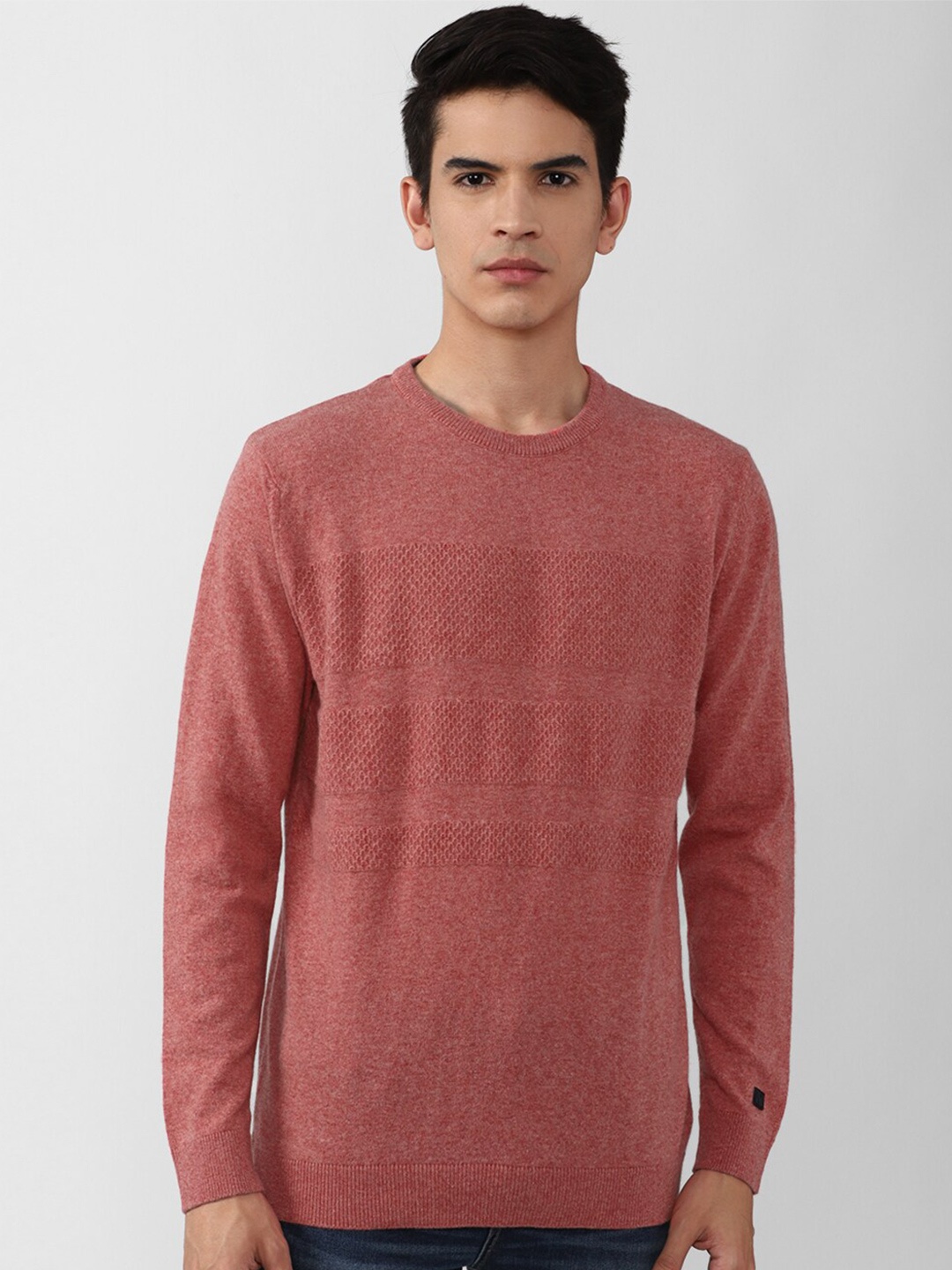 

Van Heusen Sport Men Pink Cable Knit Cashmere Pullover