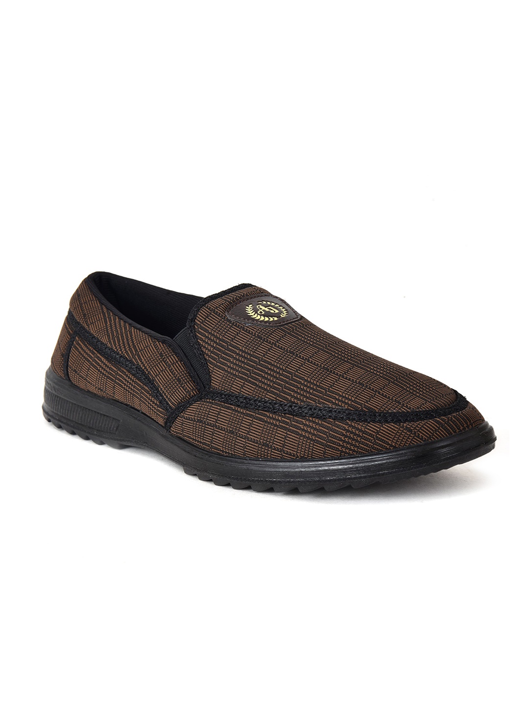 

Ajanta Men Brown Printed Lightweight Slip-On Sneakers