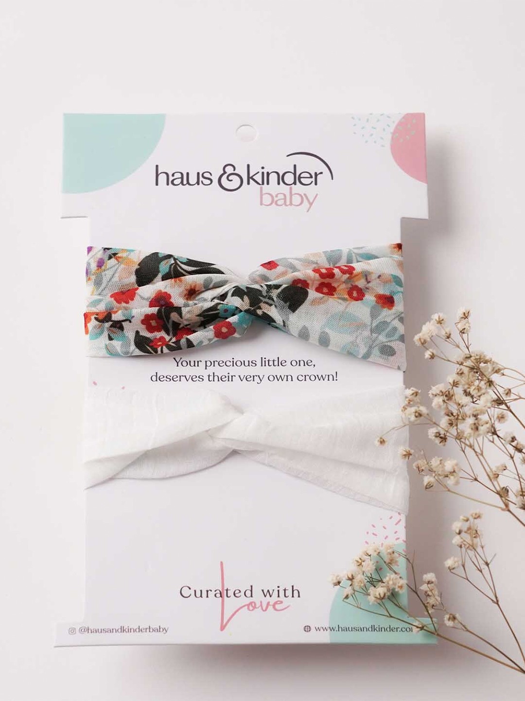 

haus & kinder Girls White & Grey Set of 2 Hairband