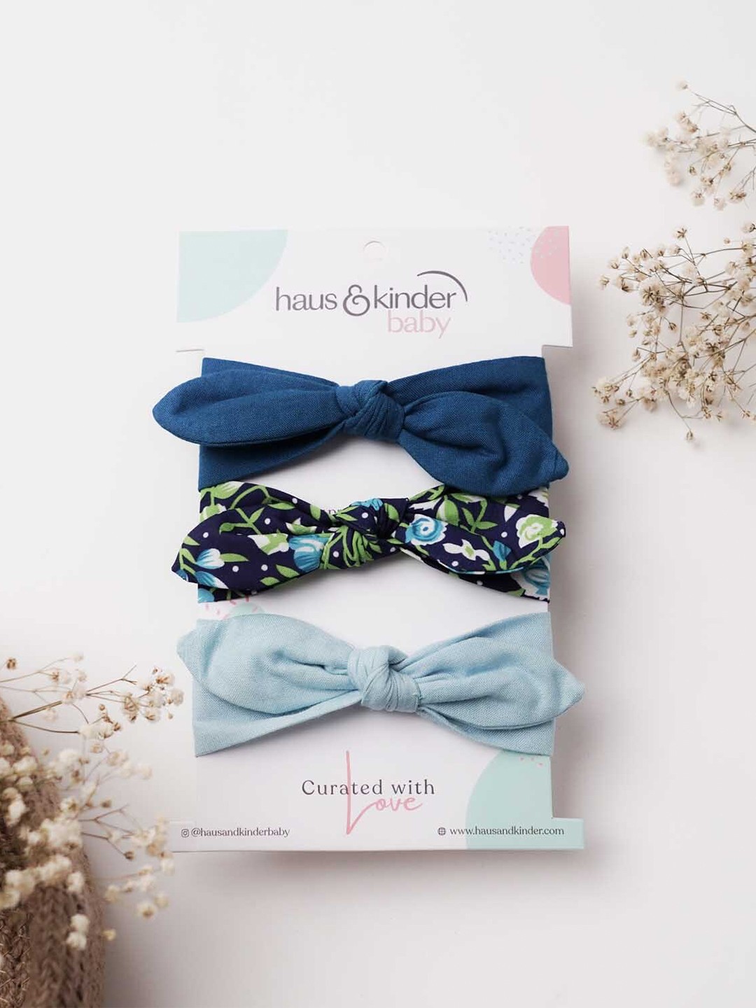 

haus & kinder Girls Blue & Navy Blue Set of 3 Hairband
