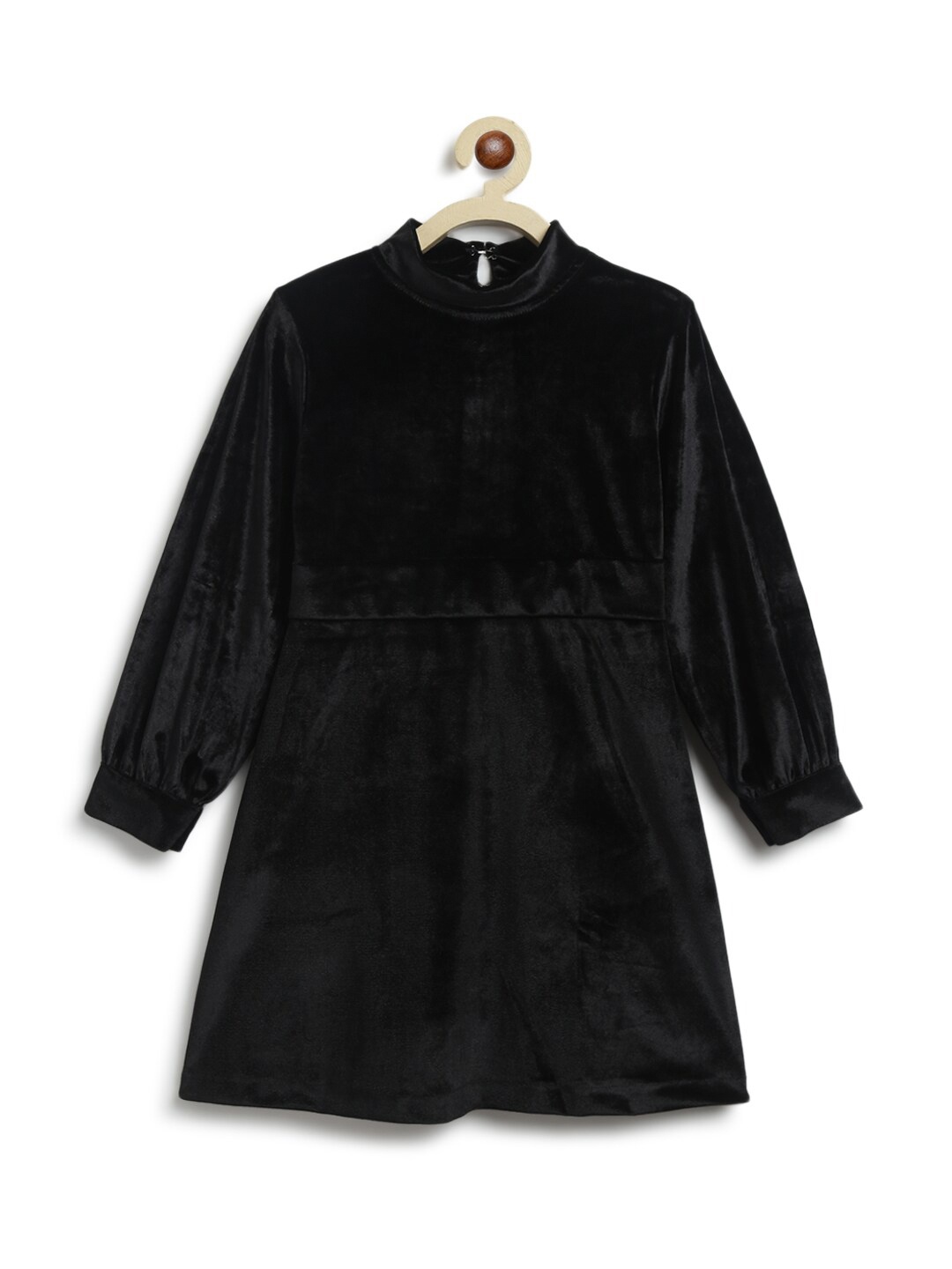 

TALES & STORIES Girls Black High Neck A-Line Dress