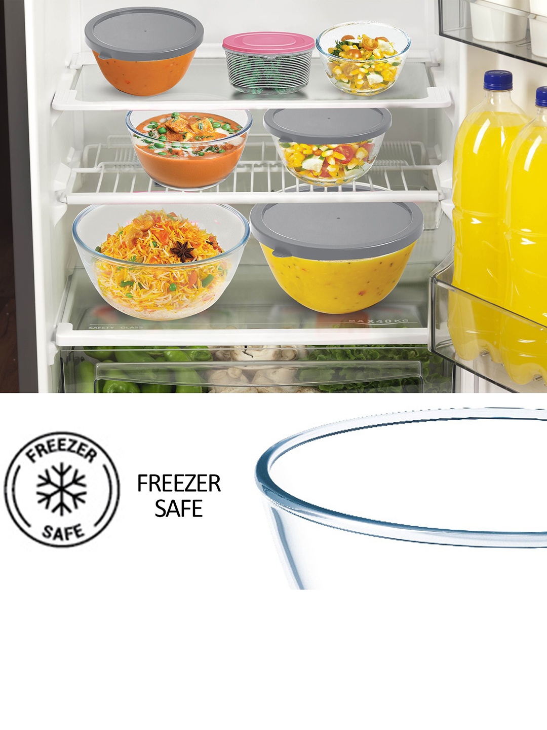 

Treo Transparent Oven-safe Borosilicate Glass Mixing Bowl With Lid 1.55L