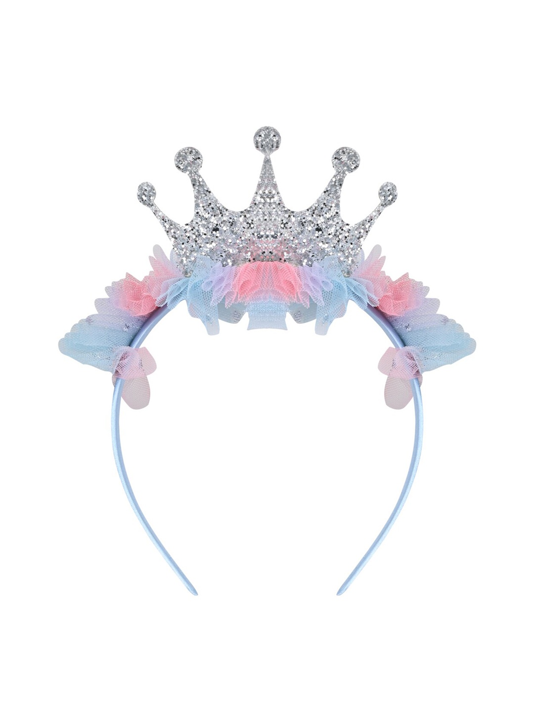 

Aye Candy Girls Blue & Pink Tulle Crown Hairband