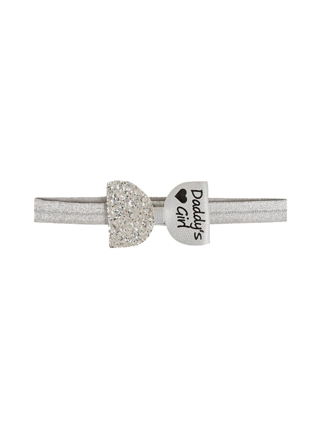 

Aye Candy Girls Silver Embellished Daddy's Girl Bow Headband