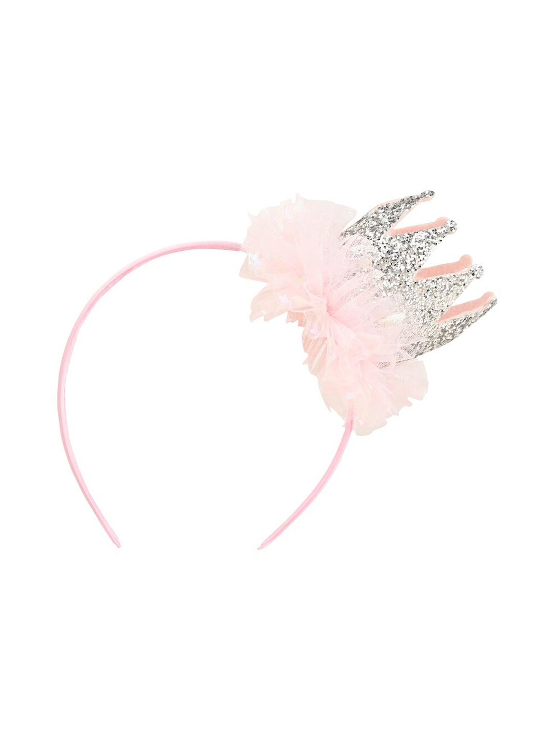 

Aye Candy Girls Pink & Silver-Toned Embellished Crown Hairband