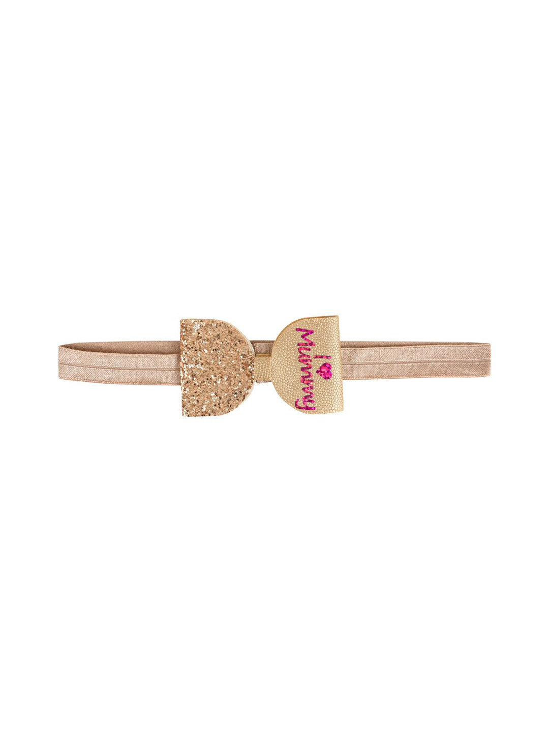 

Aye Candy Girls Golden Embellished I Love Mummy Bow Headband, Gold