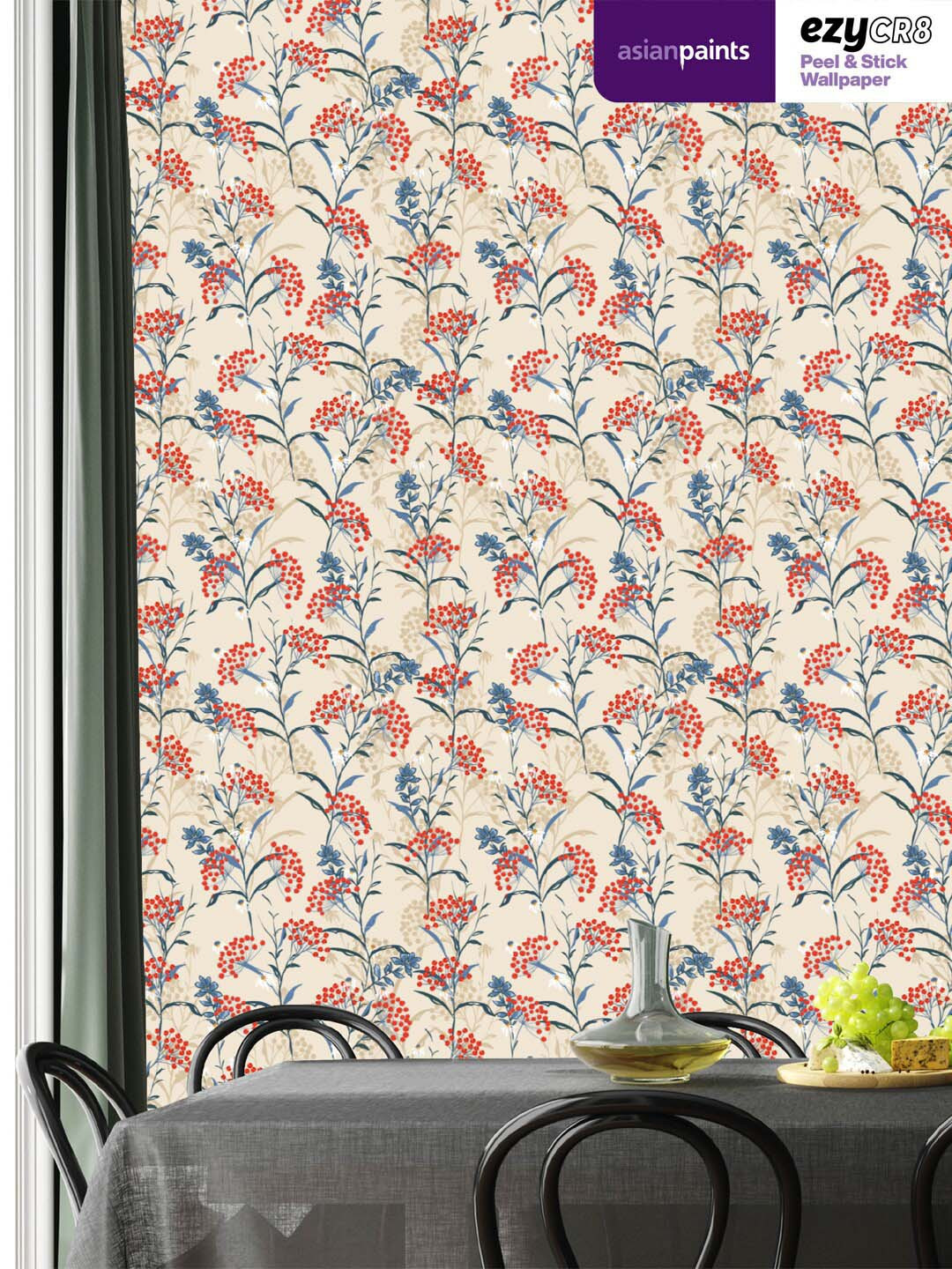 

Asian Paints Pink Floral Peel & Stick Self Adhesive Wallpaper