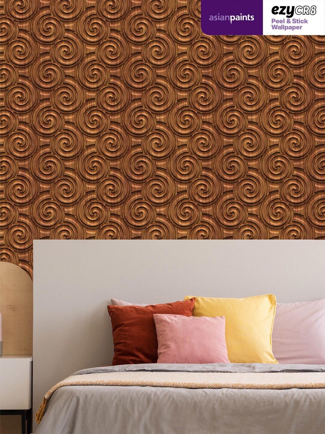 

Asian Paints Brown Textured 3D Peel & Stick Self Adhesive Wallpaper