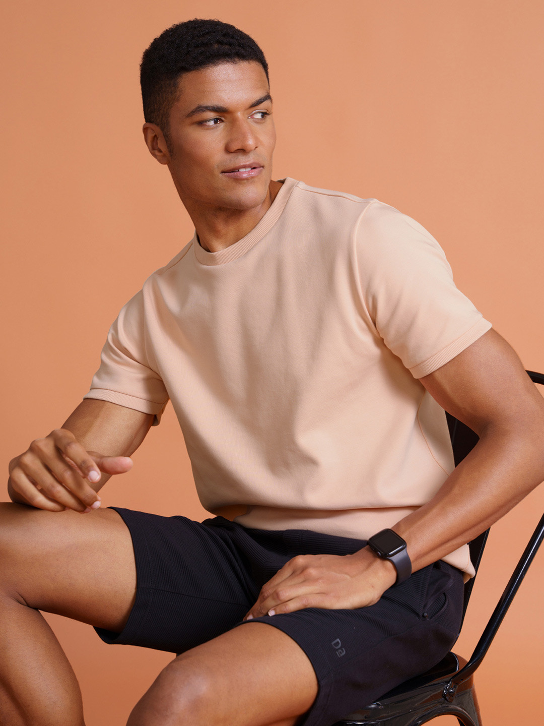

DAMENSCH Men Peach-Coloured T-shirt