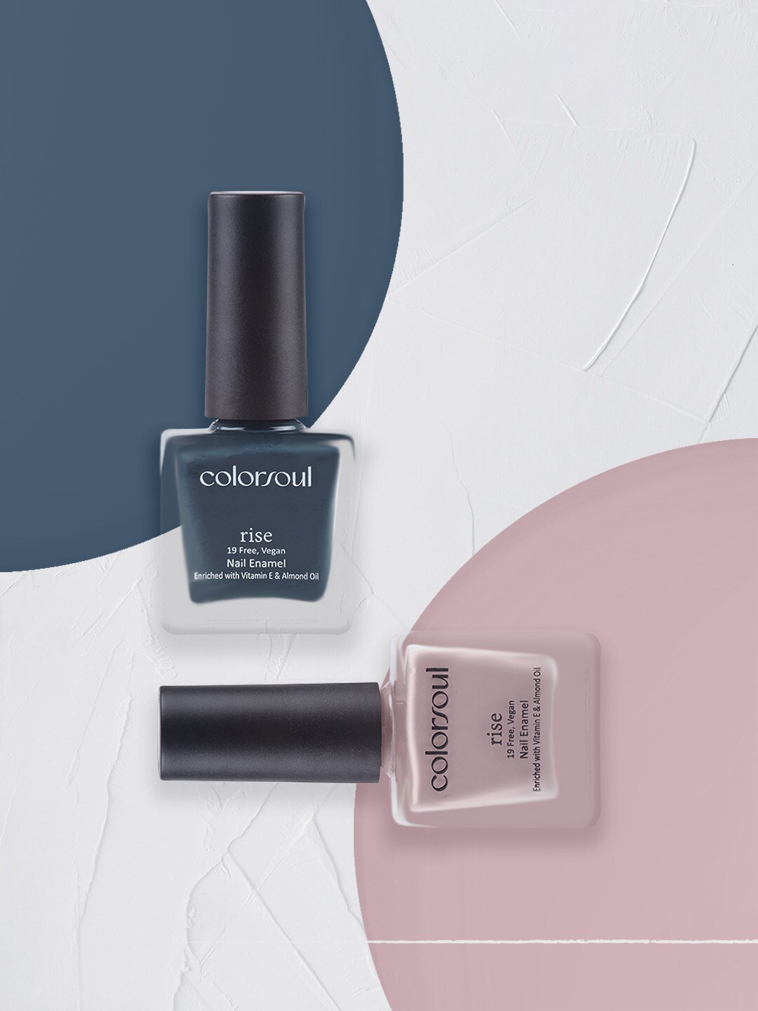 

Colorsoul Set Of 2 Rise Nail Enamel - Embersome R21 & Nude Charm R12 - 8ml
