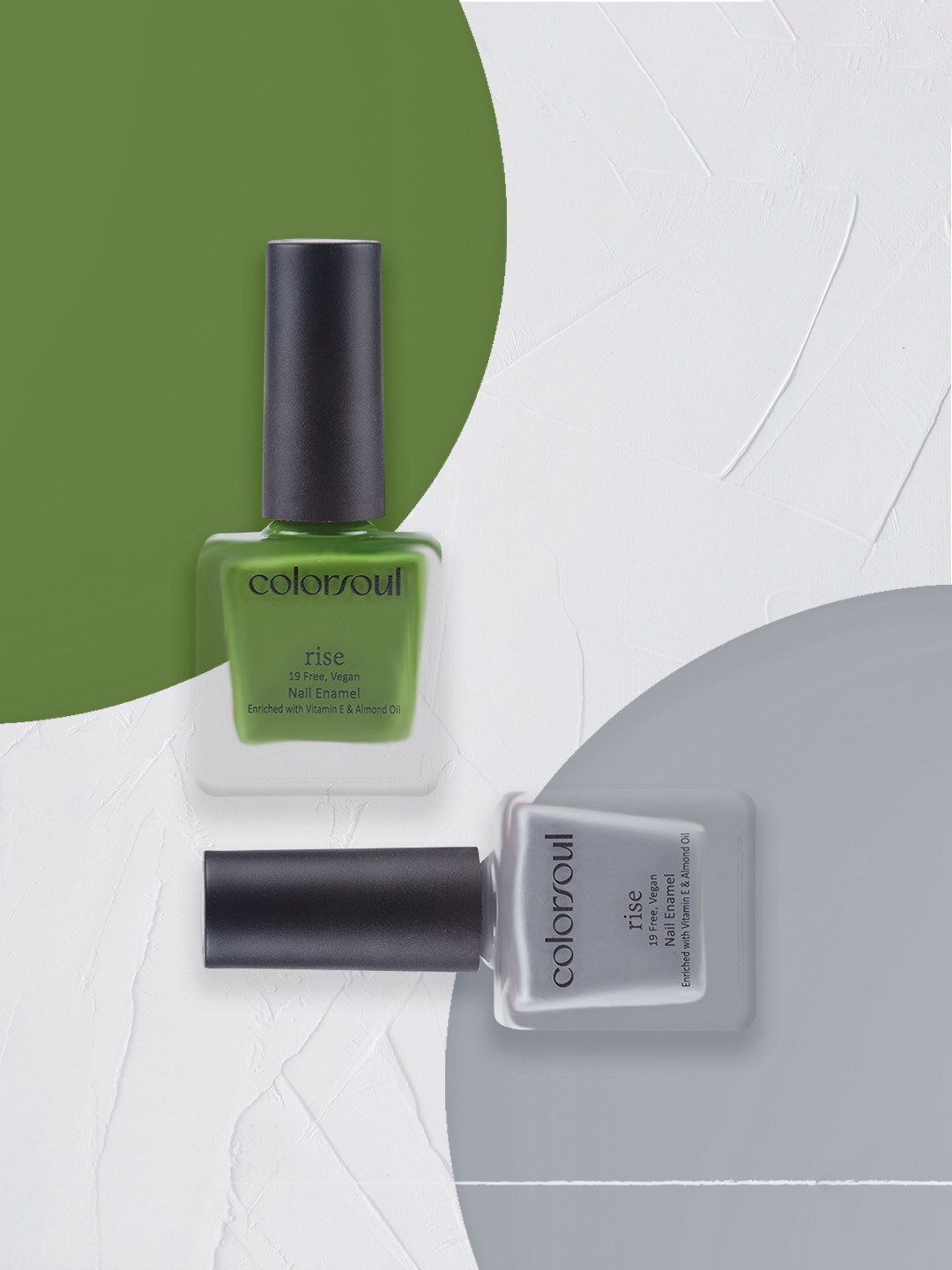 

Colorsoul Set Of 2 Rise Nail Enamel - Greenature R15 & Grey Verve - R20 8ml
