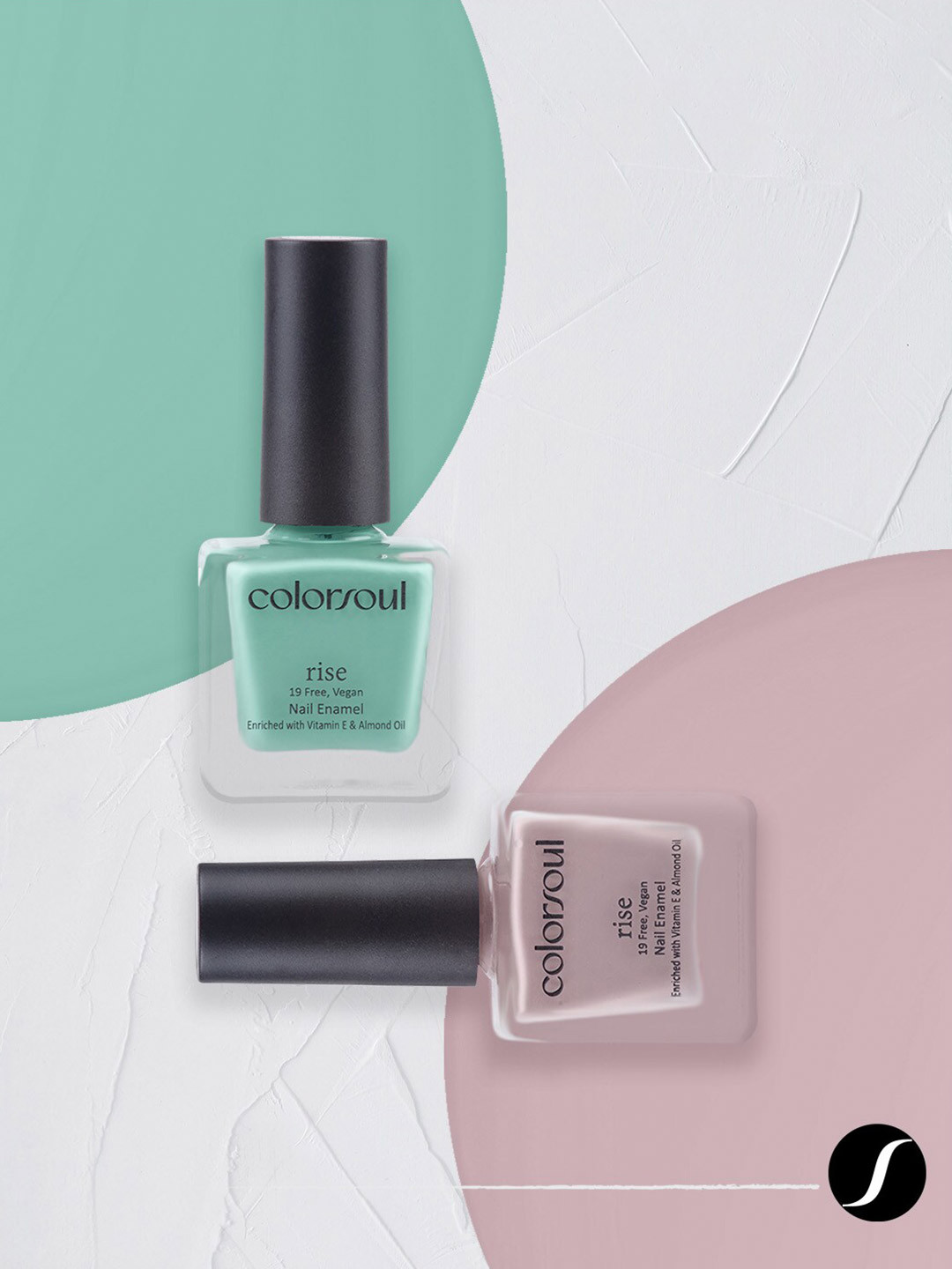 

Colorsoul Set Of 2 Rise Nail Enamel - Misty Green R16 & Nude Charm R12 - 8ml