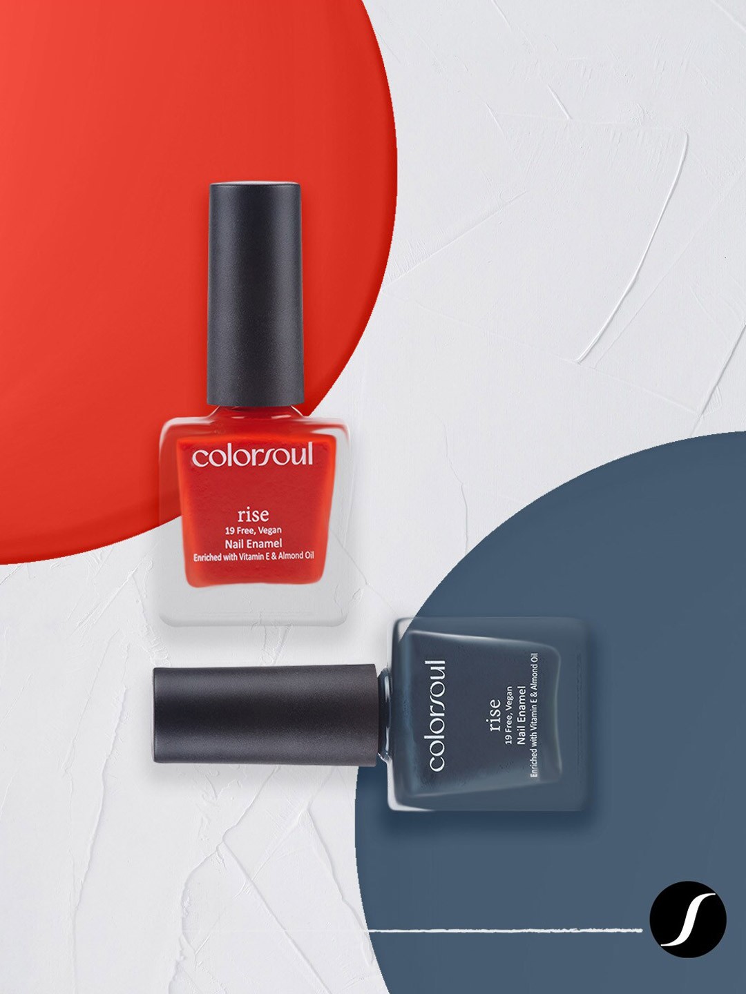 

Colorsoul Set Of 2 Rise Nail Enamel - Fiesty Fire R02 & Embersome R21 - 8ml, Red