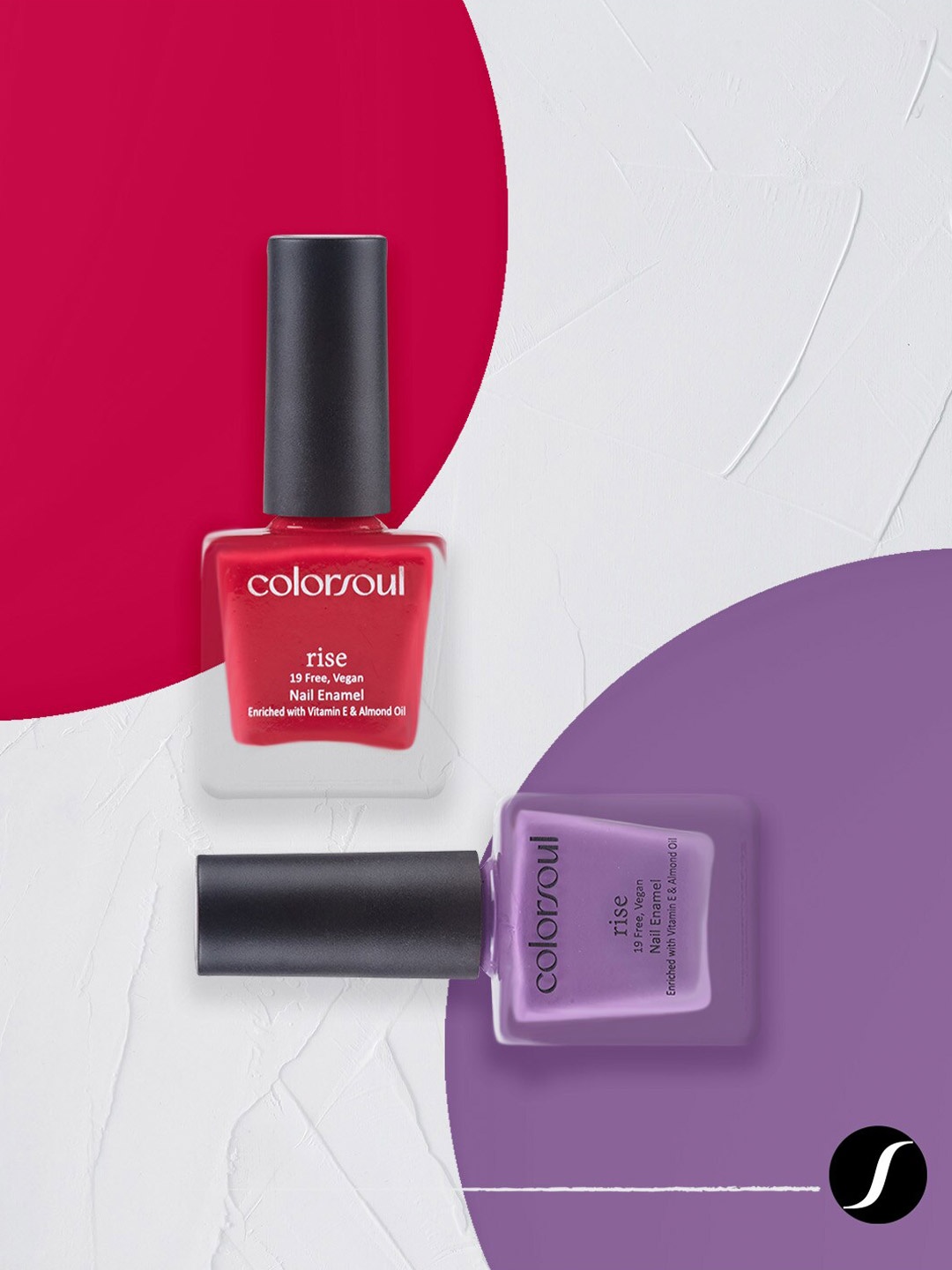 

Colorsoul Set Of 2 Rise Nail Enamel - Pink Obsession R06 & Violet Wave R08 - 8ml