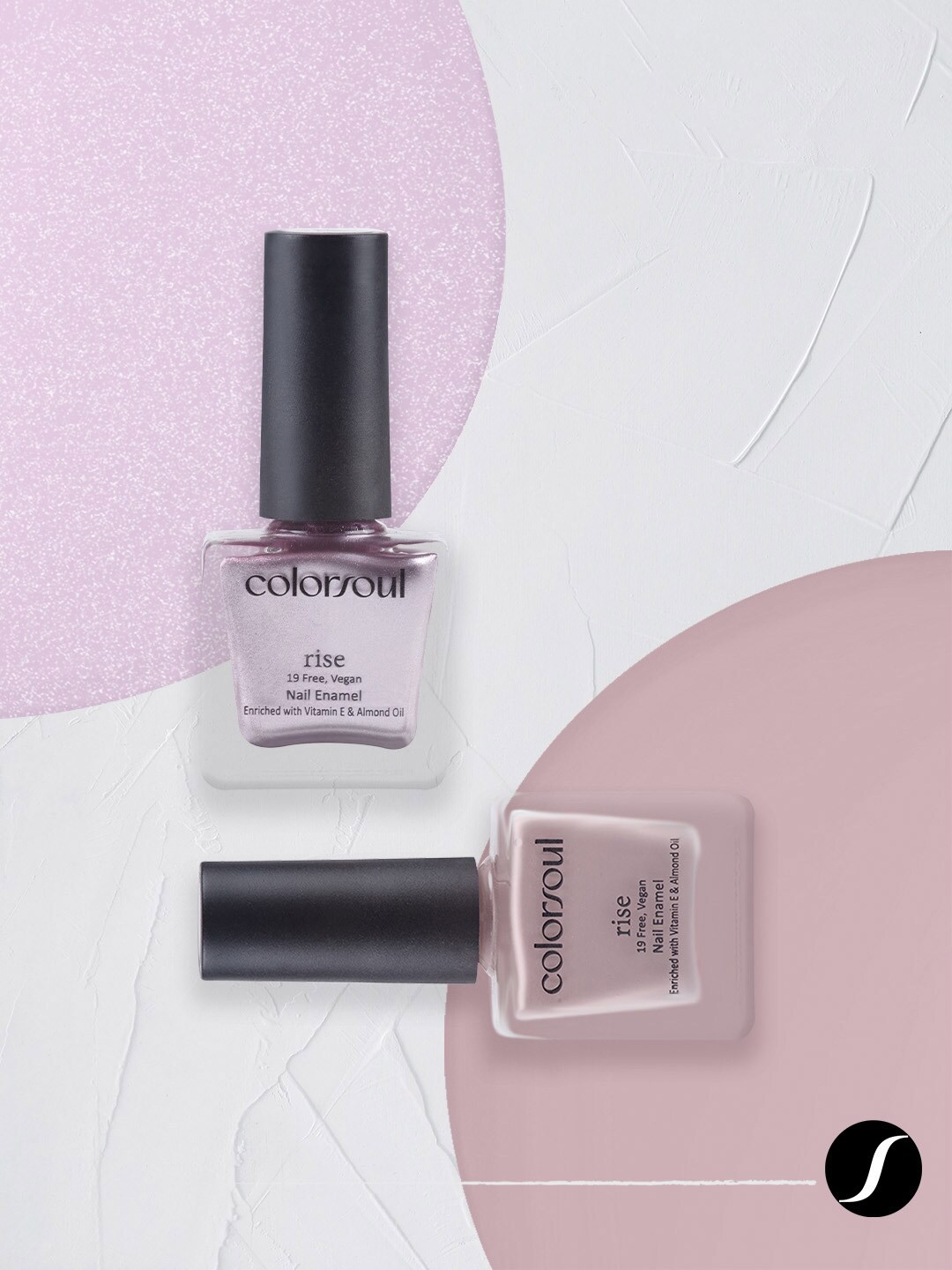 

Colorsoul Set Of 2 Rise Nail Enamel - Nude Charm R12 & Celestial Pink R24 - 8ml