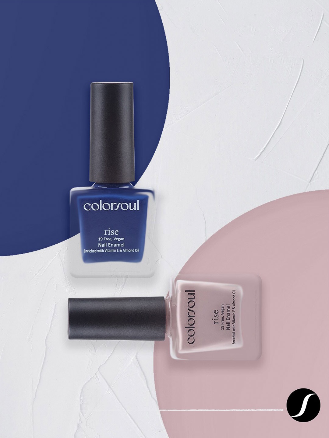 

Colorsoul Set Of 2 Rise Nail Enamel - Deep Azure R19 & Nude Charm R12 - 8ml