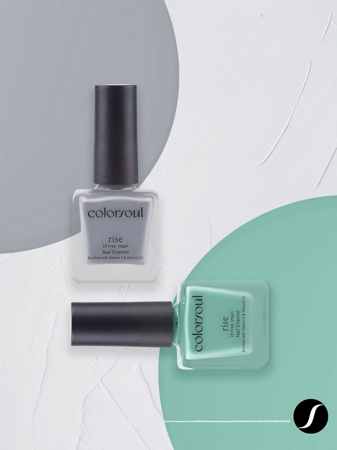 

Colorsoul Set Of 2 Rise Nail Enamel - Grey Verve R20 & Misty Green R16 - 8ml