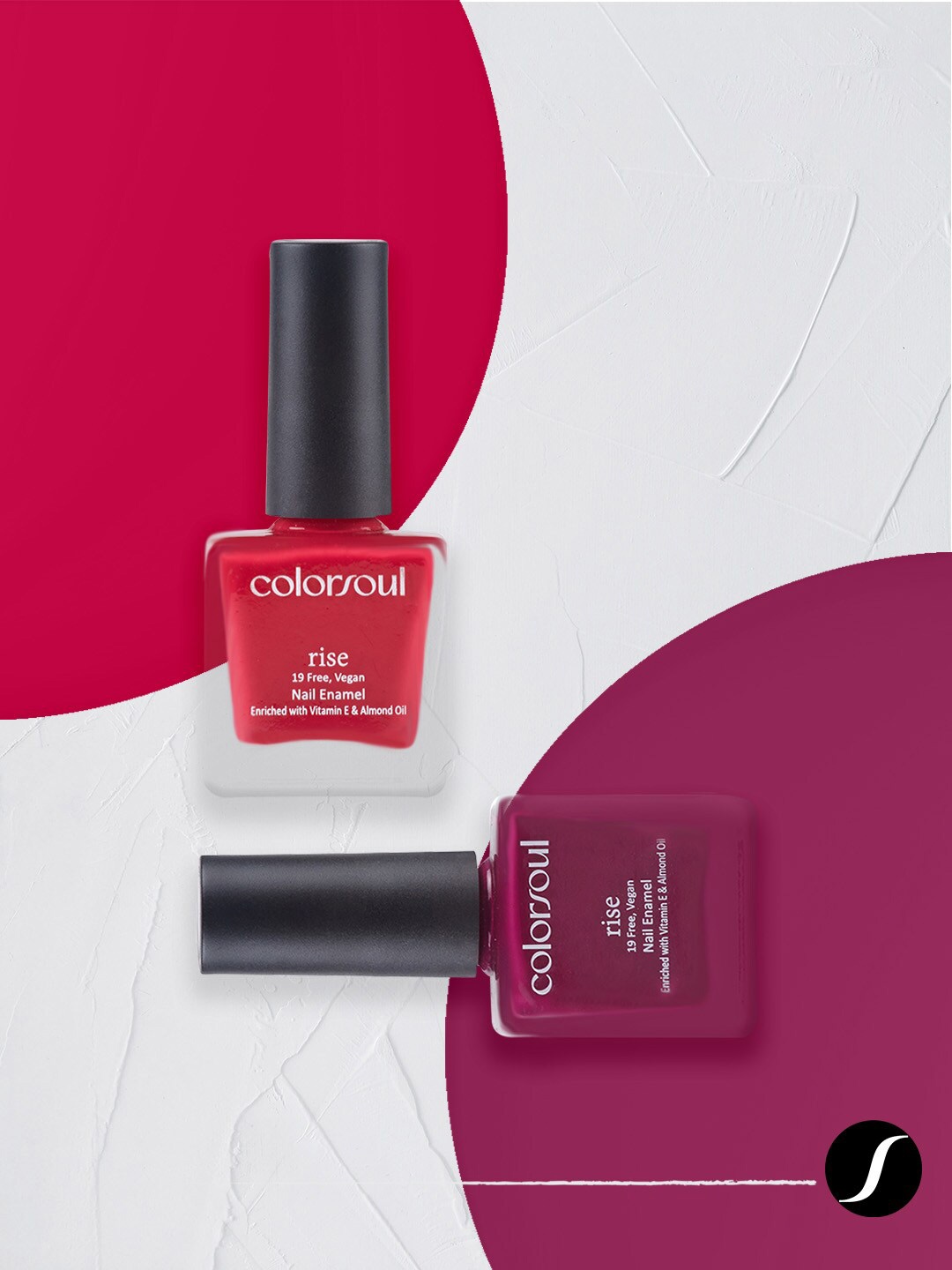 

Colorsoul Set Of 2 Rise Nail Enamel - Pink Obsession R06 & Wild Flower R07 - 8ml