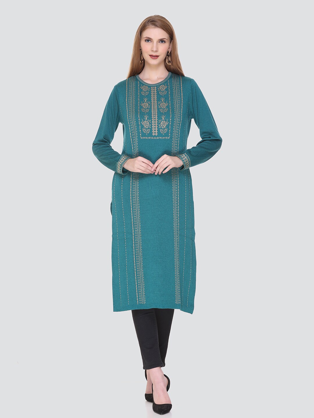 

KEIKO Women Sea Green Floral Printed Kurta