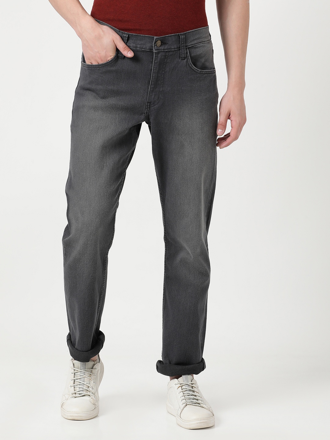 

Lee Men Rodeo Fit Light Fade Stretchable Jeans, Grey