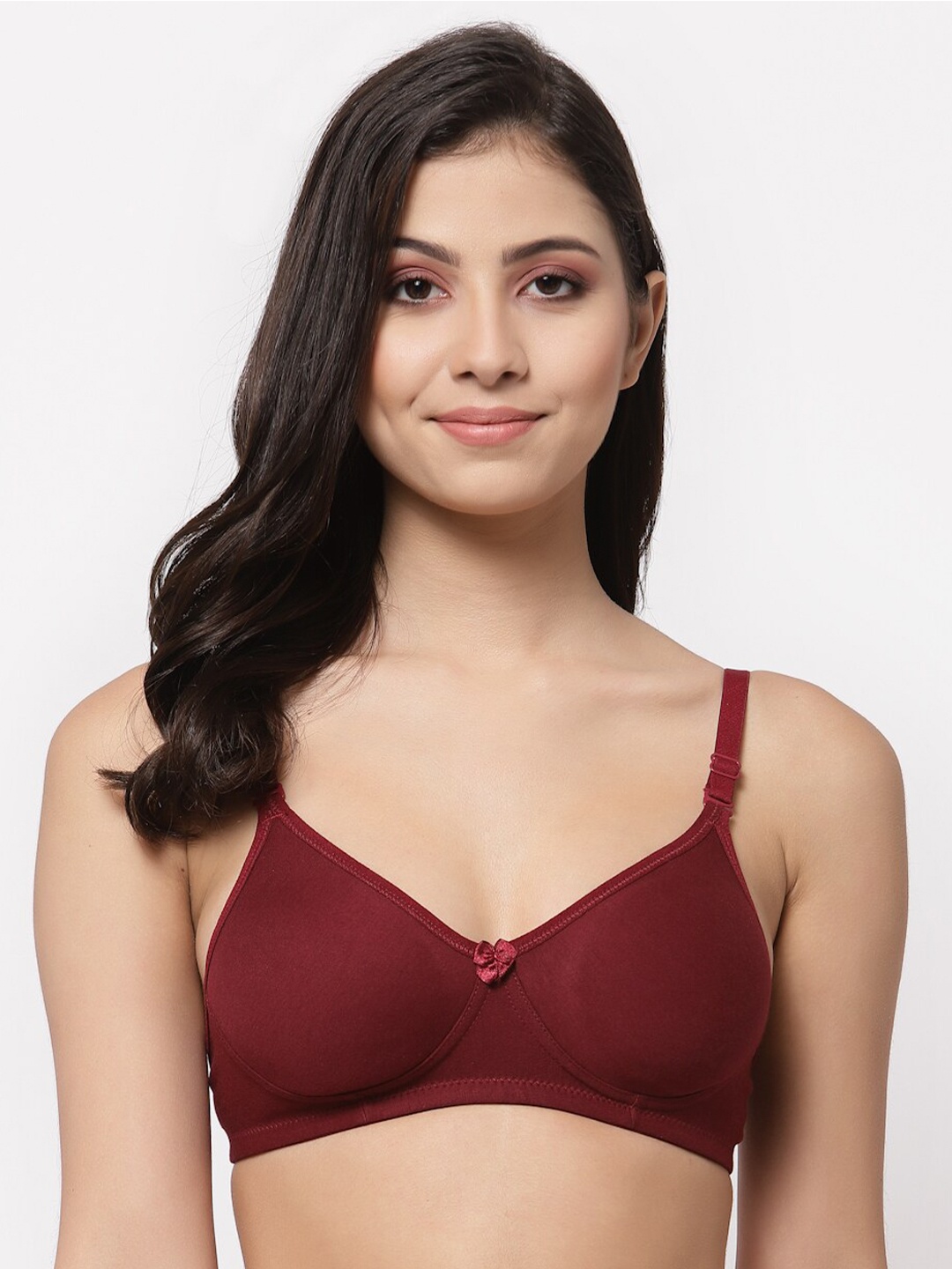 

College Girl Women Maroon Cotton Bra