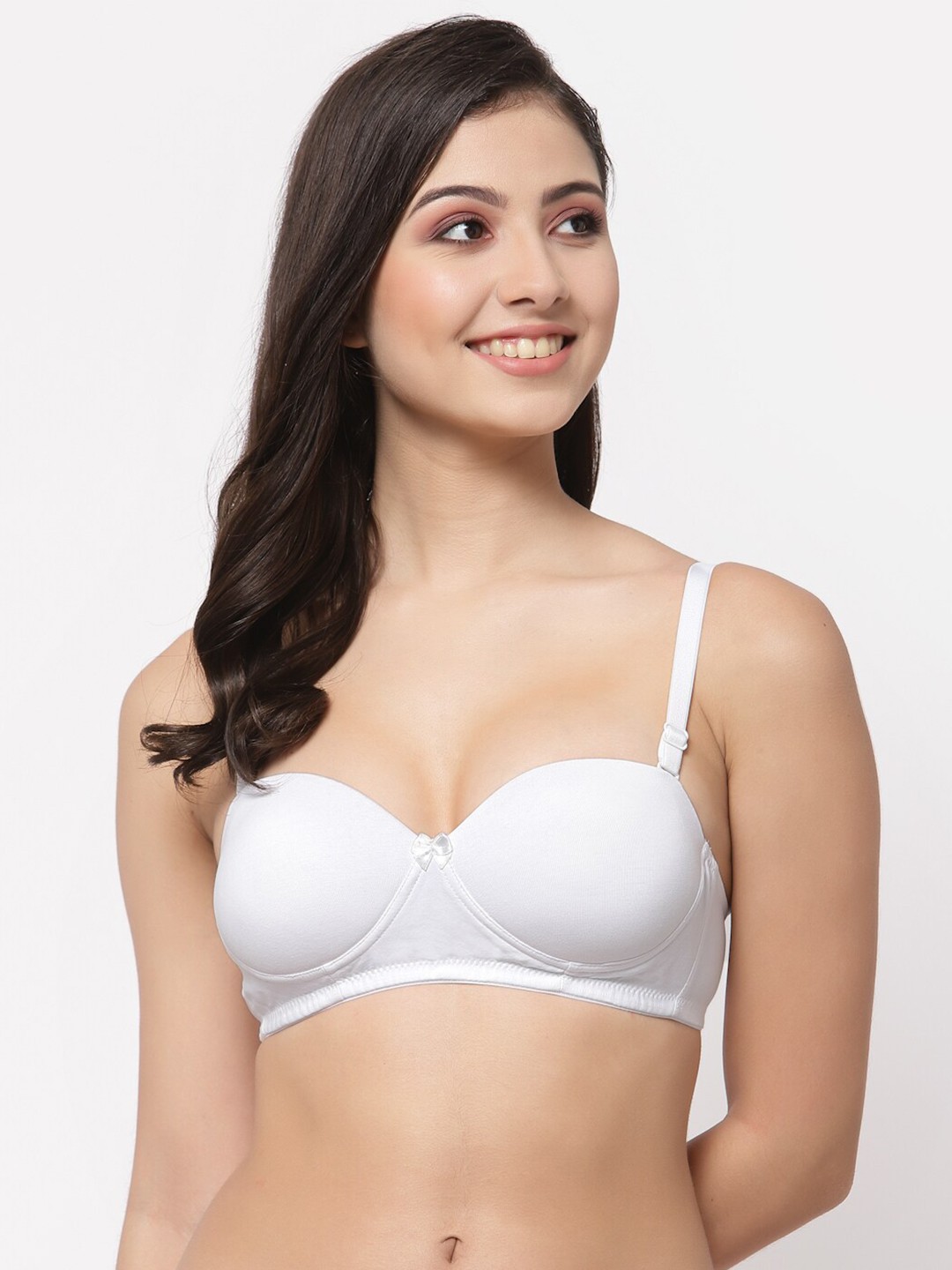 

College Girl White Heavily Padded T-shirt Bra