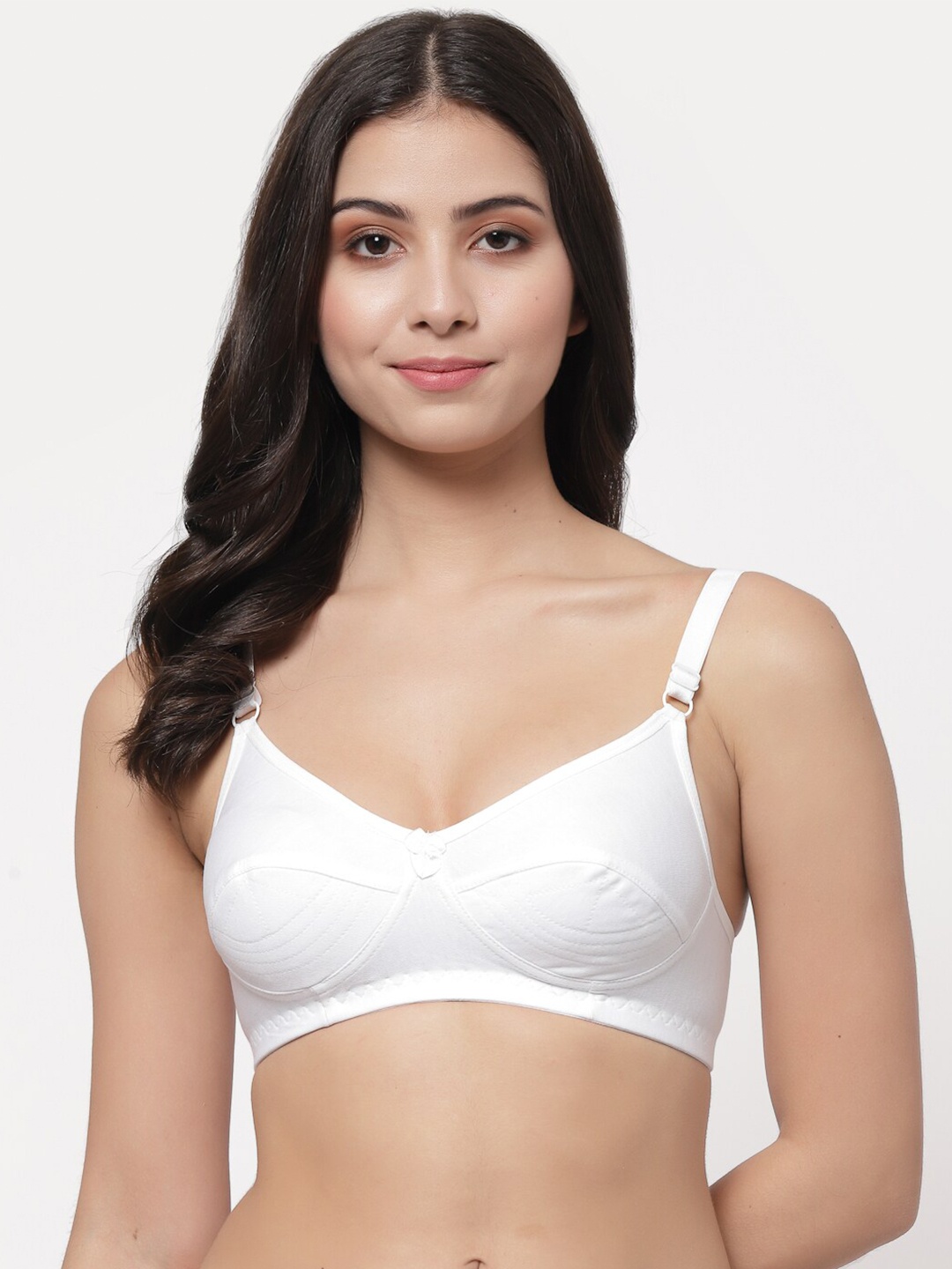 

College Girl White Non Padded Everyday Bra