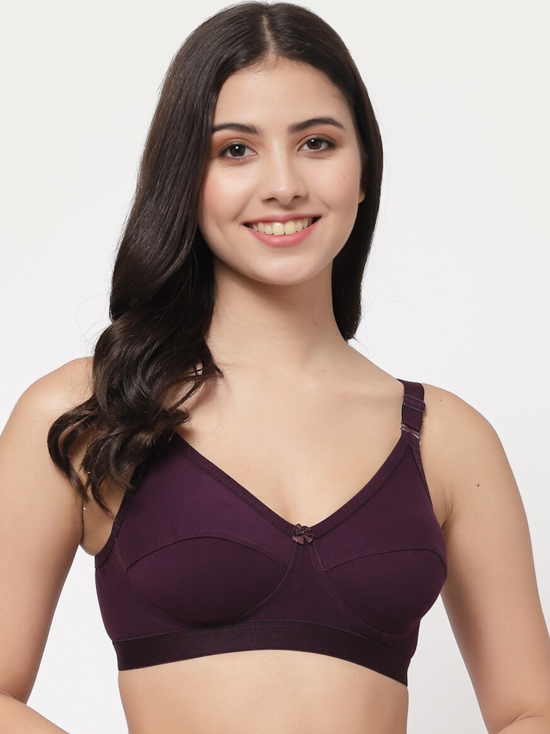 

College Girl Burgundy Non Padded Everyday Bra
