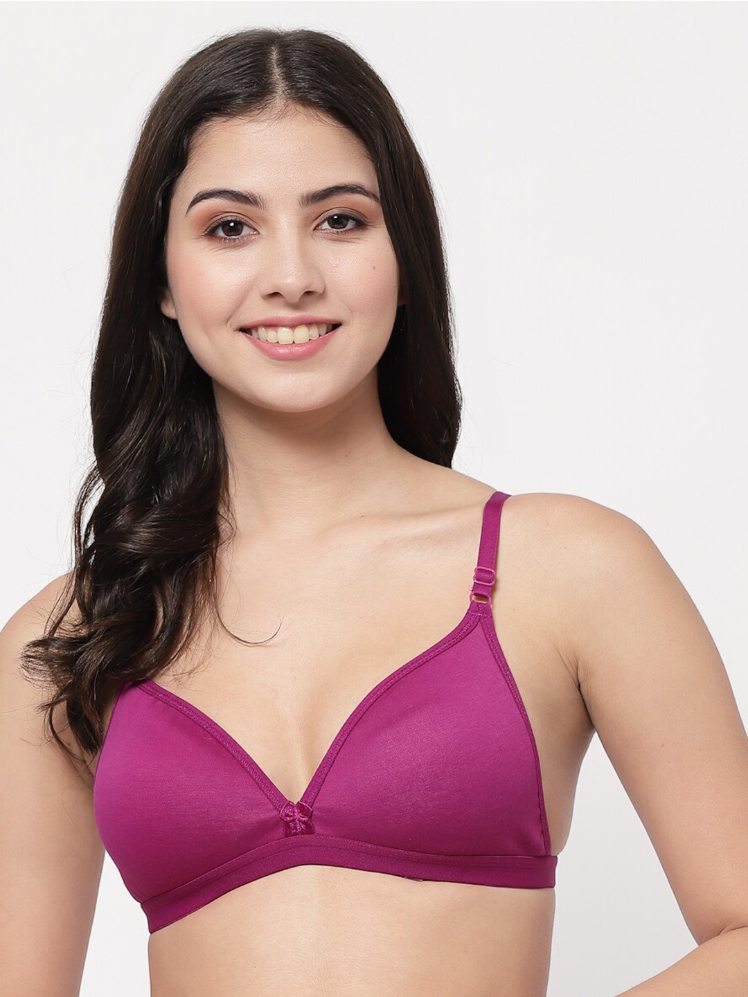 

College Girl Purple Non Padded T-shirt Bra