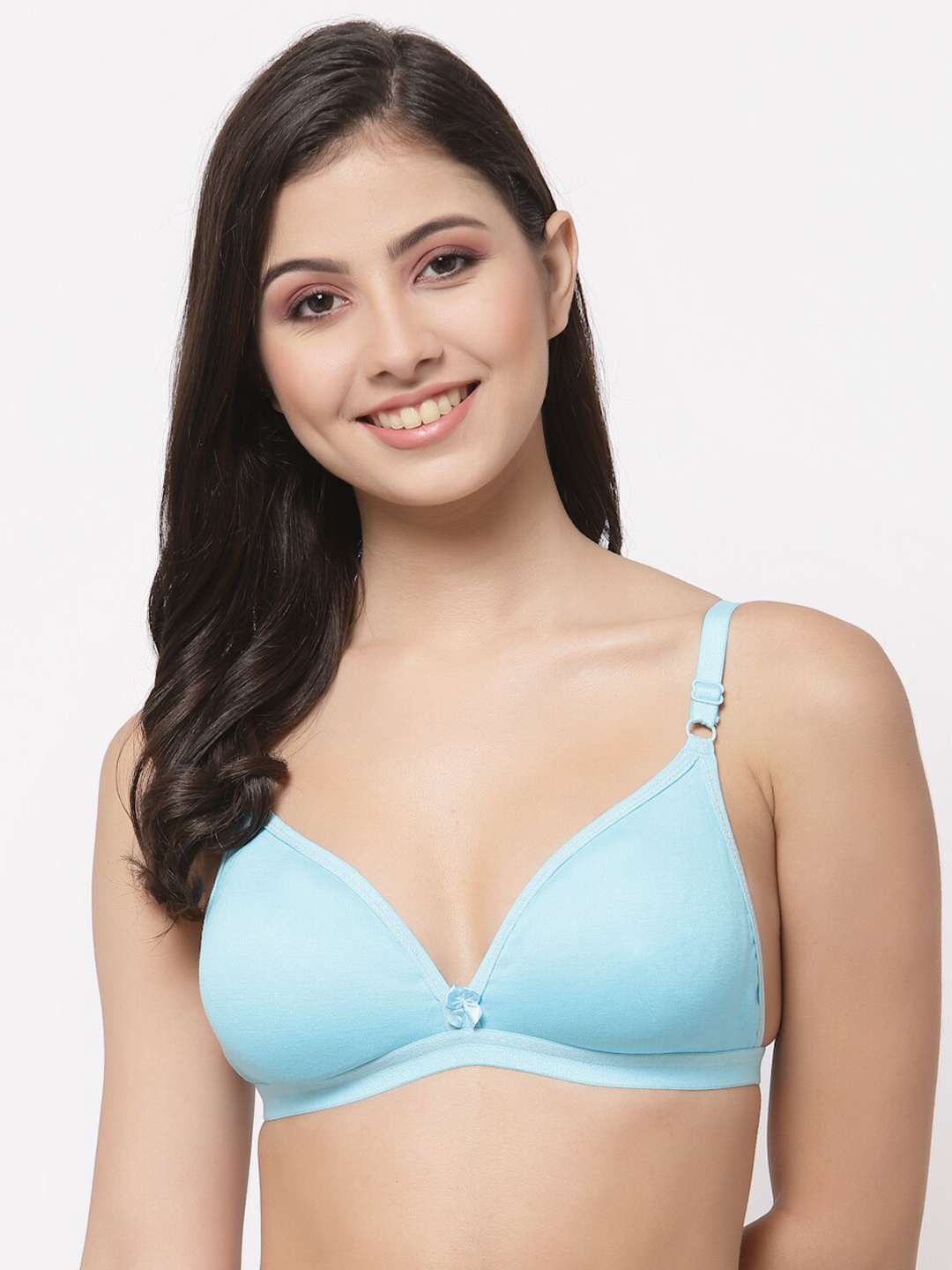 

College Girl Turquoise Blue Non Padded T-shirt Bra