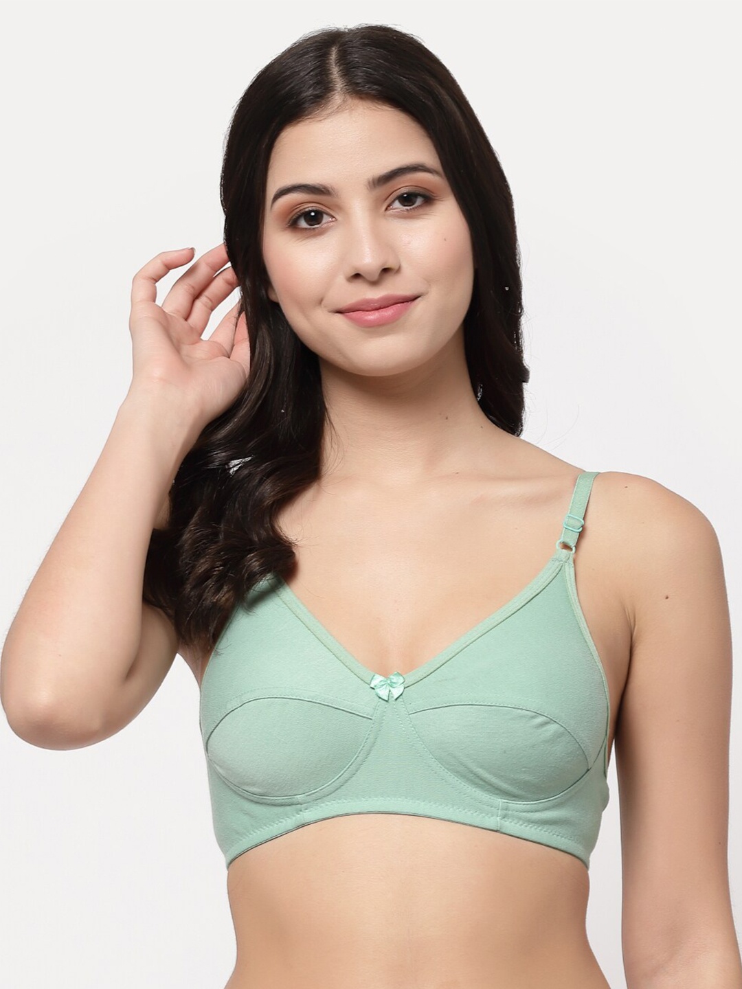 

College Girl Green Non Padded Minimizer Bra