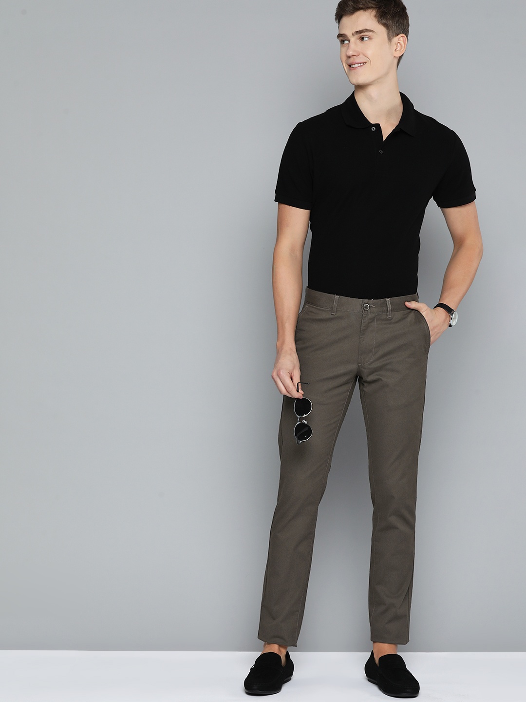 

Indian Terrain Men Brooklyn Slim Fit Chinos, Brown