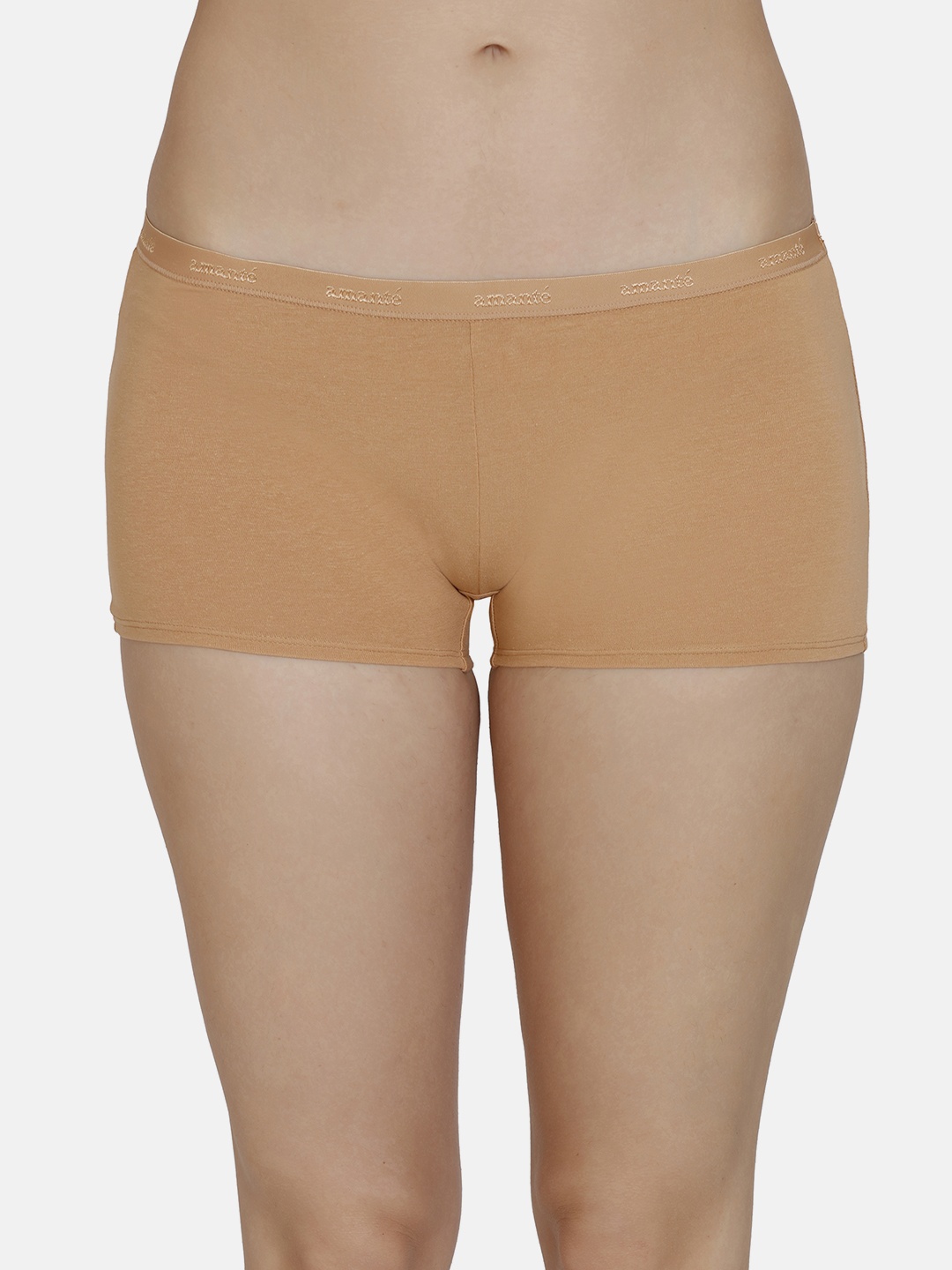 

Amante Women Beige Solid Boy Shorts PAN89801