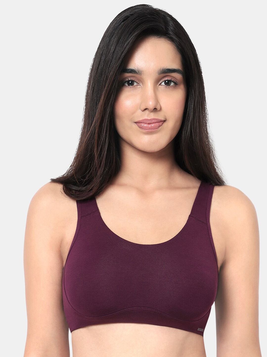 

Amante Solid Non Padded Wirefree All Day Lounge Cami Bra - BRA78801, Purple