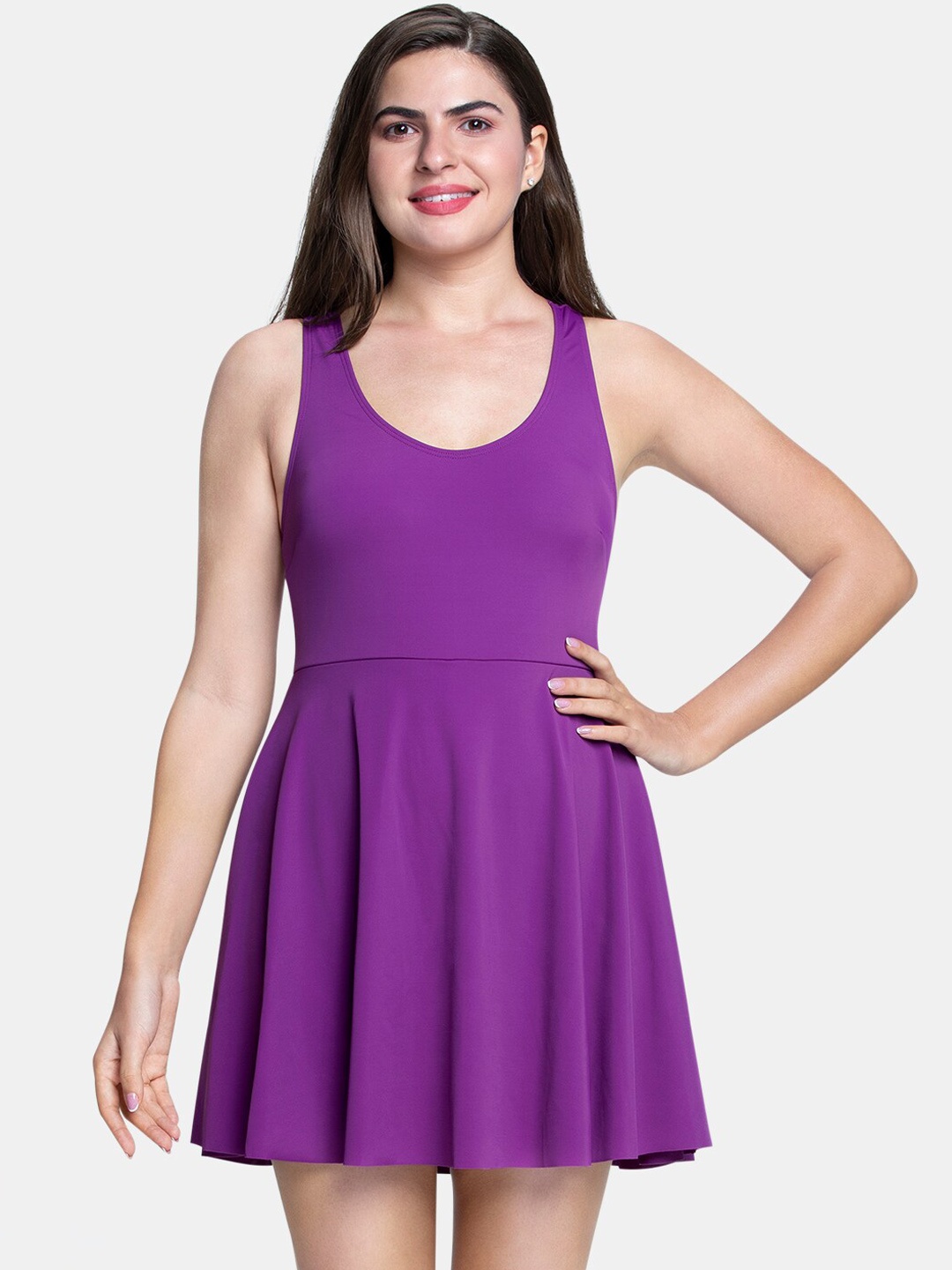 

Amante Women Purple Solid Swimwear
