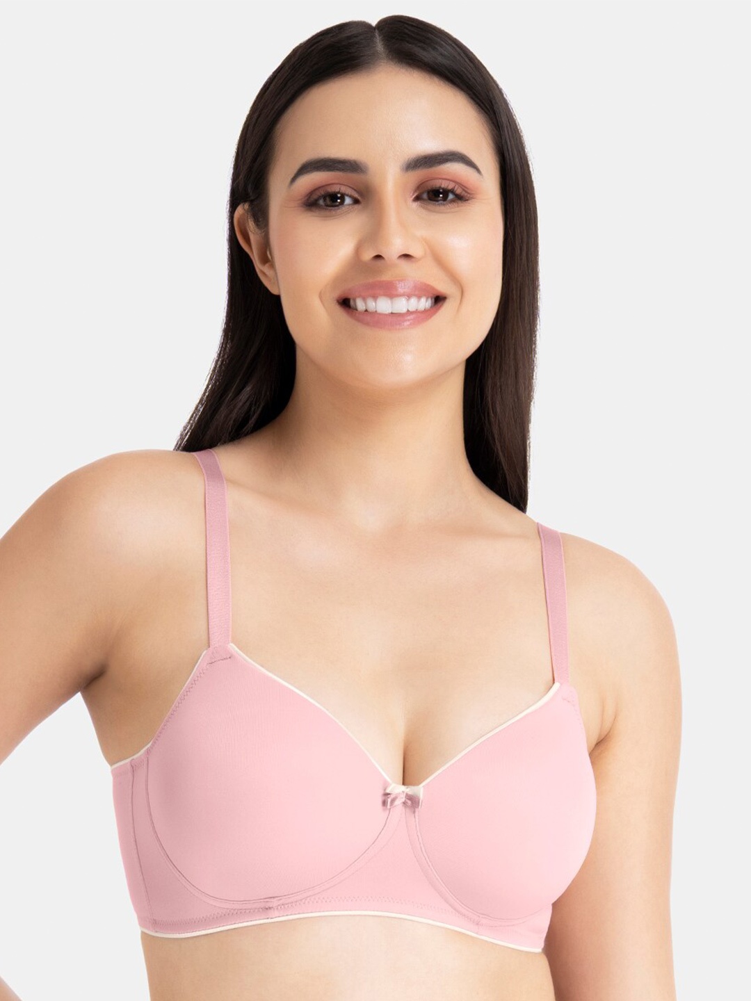 

Amante Solid Padded Casual Chic T-Shirt Bra - BRA10901, Pink