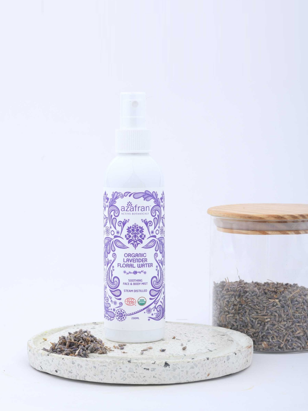 

Azafran Organic Lavendar Floral Water For Instant Freshness & Cooling- 200 ml, Purple