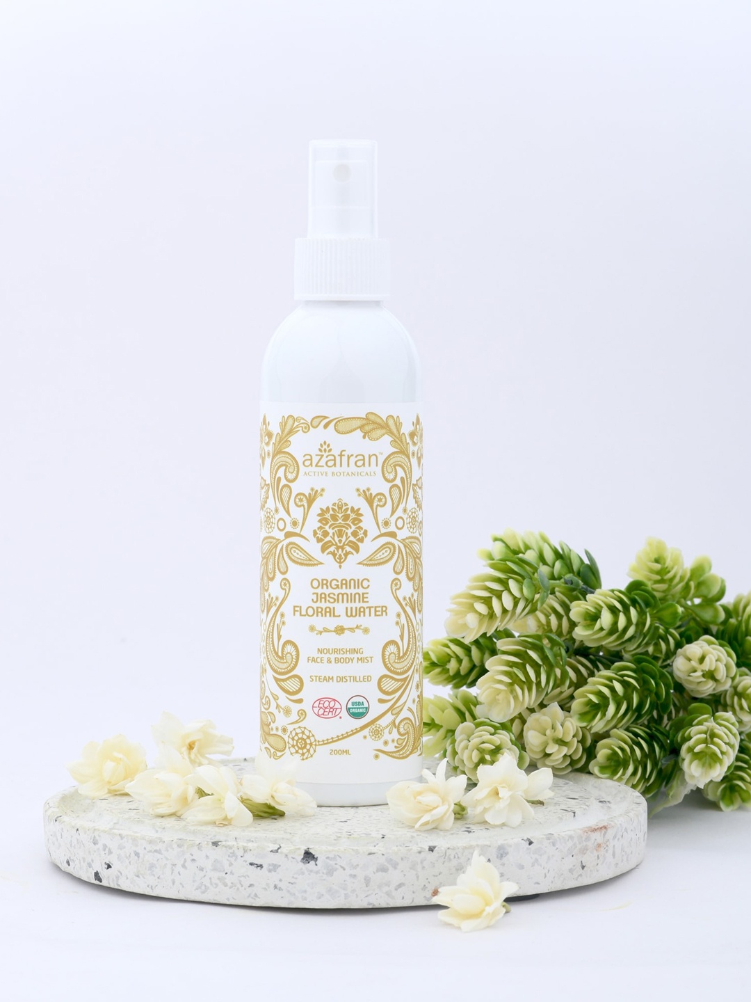 

Azafran Organic Jasmine Floral Water For Instant Freshness -200ml, White
