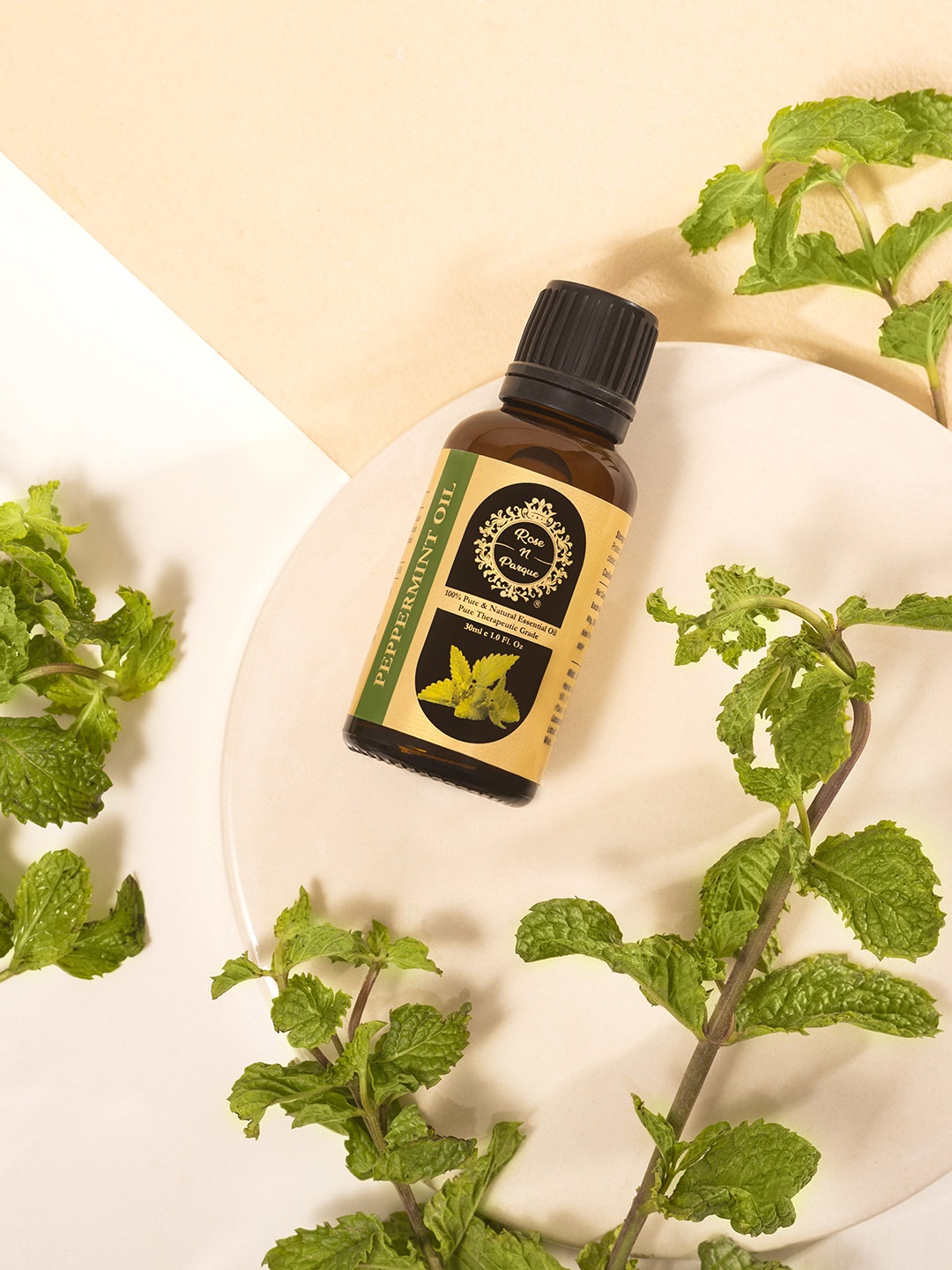 

ROSENPARQUE Peppermint Essential Oil For Winter Cold and Cough 15ml, Off white