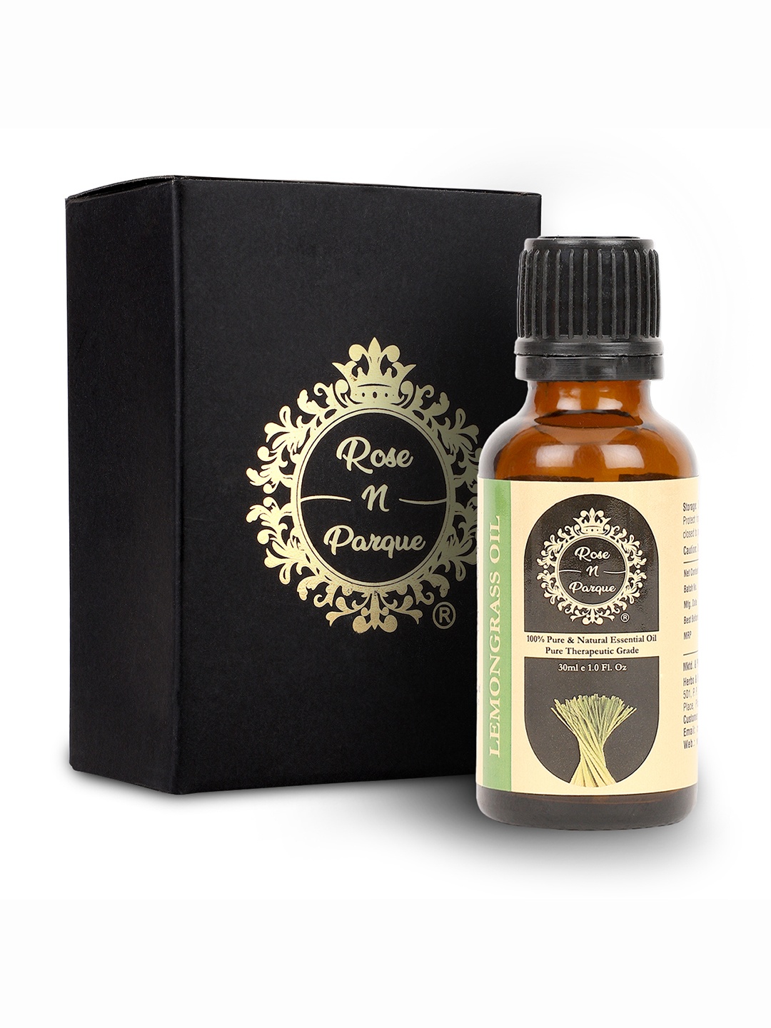 

ROSENPARQUE Renewing Care for Face Scalp & Skin Lemongrass Essential Oil 10ML, Off white